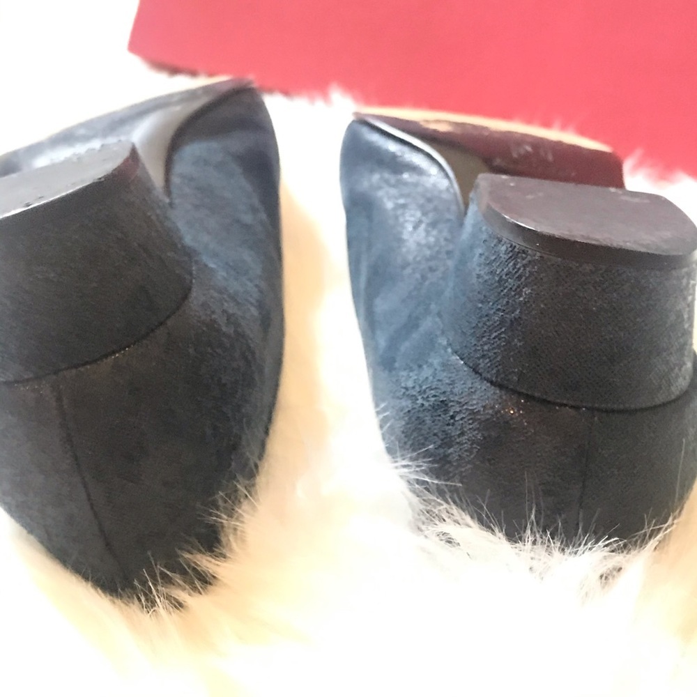 Vintage Bruno Magli 2” Navy Sparkle Heels - Picture 8 of 8